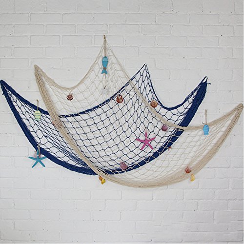 Qcwn Rustic Decorative Fishing Net Wall Decor Mediterranean Style Beach |  Desertcart Brunei