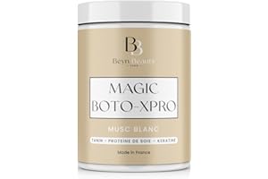BEYN BEAUTY BOTOXPRO CAPILLAIRE professionnel pour cheveux abimés | Masque Hydratant, fortifiant, lissant à la Kératine, Acide hyaluronique, tanin protéine de soie | Fabriqué en France (1000 ml, Musc Blanc)
