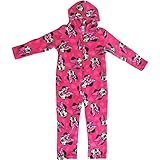 Disney Fille Rose Minnie Mouse Thermique Super Doux et Moelleux Tout en Un Pyjama grenouillère - Rose - Medium