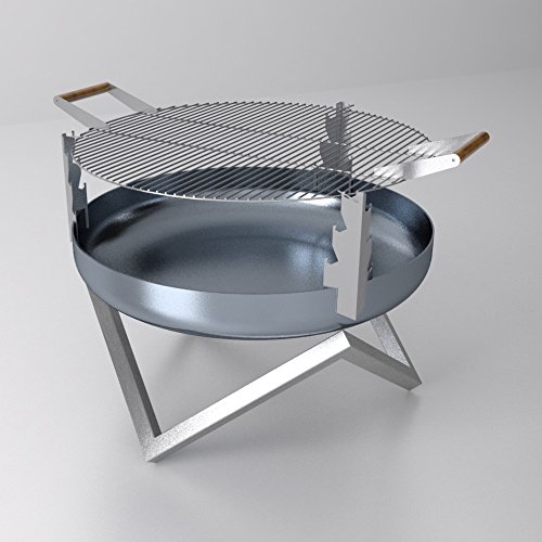 Grillrost für Designer-Feuerschale mit Z-Edelstahlfuß (63 cm Grillrost) - 6
