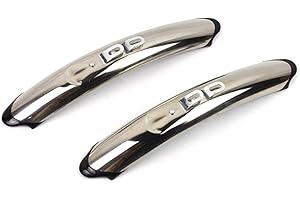 LFDHCN MIVALO Garde-Boue pour vélo, Garde-Boue de vélo de Route 700C Vintage vélo rétro vélo à engrenage Fixe Garde-Boue de vélo 700C Accessoires de vélo Garde-Boue de vélo en Alliage d'aluminium argenté