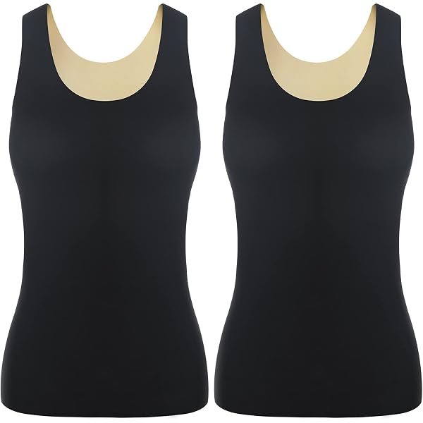 Lot De 3 Débardeurs Thermiques Femme - Coton Et Polaire - Sans Manches, Coupe Ajustée - Pour Base Chaude