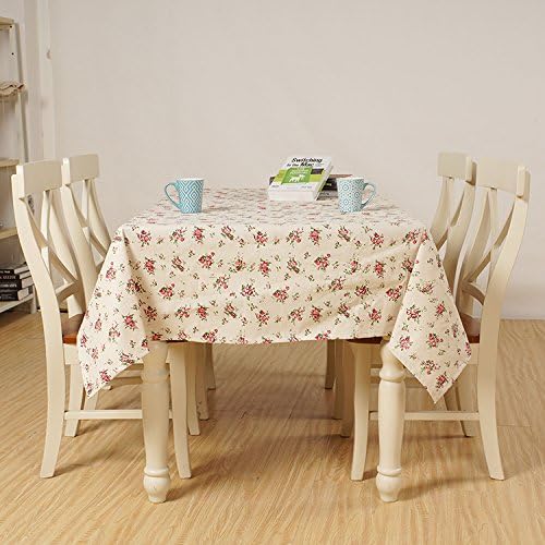X&amp;L Cotton and linen printing tablecloth Dust-proof and oil-proof table tea table cloth printing tablecloth for party household banquet picnic , 140x250cm