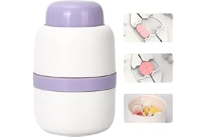 Dzmuero Pill Cutter, Tablet Cutter for Pills, Tablet Cutter, Food Grade Material, Compact and Portable, 1 Divided Into 2, 1 Divided Into 4, Multifunctional Medicine Cutter, Medicine Box (Purple)