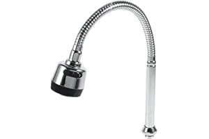 Raguso Robinet D'évier 360 ° Rotation Évier Robinet col de Cygne Robinet douchette en Acier Inoxydable Bec Pivotant Robinet Cuisine À Long Tuyau Connexion Unique Poignée Évier Robinet Robinet lavabo