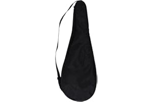 CHICIRIS Squash Racquet Cover Bag, Padded Shockproof Squash Racquet Bag Wear Resistant Tear Resistant Oxford Cloth with Adjustable Shoulder Strap for Sports (Black)