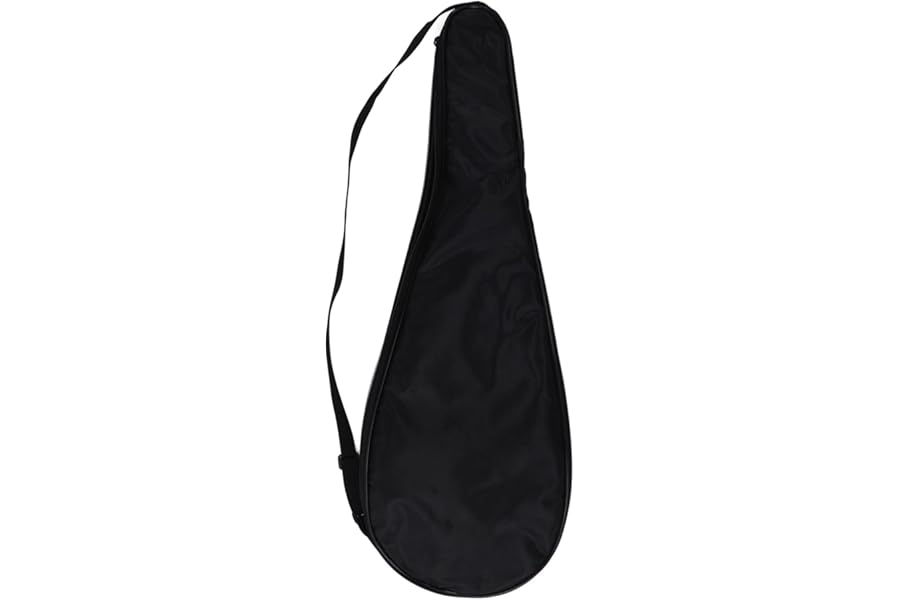 CHICIRIS Squash Racquet Cover Bag, Padded Shockproof Squash Racquet Bag Wear Resistant Tear Resistant Oxford Cloth with Adjustable Shoulder Strap for Sports (Black)