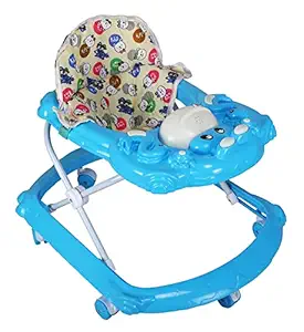 Odelee Height Adjustable Musical Baby Walker with Lights and Music for Baby boy and Baby Girl (Blue)