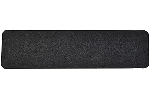 Gettimore Tappeto antiscivolo per scale, 20,1 x 76,2 cm, autoadesivo, antiscivolo, con retro in gomma, rimovibile e lavabile, per interni, per anziani e animali domestici (grigio scuro)