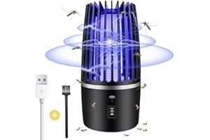TIPTOP HOME Lámpara Antimosquitos Eléctrico, 2 en 1 Mata Mosquitos Electrico, USB Recargable UV Mosquito Lámpara Trampa para Insectos, Moscas, Polillas, para Interiores y Exteriores
