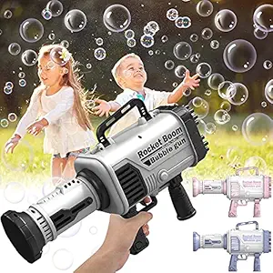 VikriDA Gatlin Bubble Machine with 52-Hole, Rocket Launcher Bubble Machine Gift for Adults Children Playing and Indoor Outdoor