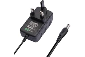 TIMEMEET 12V 2A Power Supply Adapter, AC 100-240V to DC 12V Power Supply Adapter, 24W Wall Charger Replacement 5.5mm x 2.1mm Jack with 2.95ft/90cm Lead for CCTV Camera, ADSL Cats, LED Strip Lights,Router etc