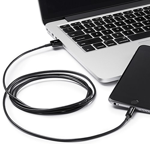 AmazonBasics Ladekabel Lightning auf USB, 1,8m, zertifiziert von Apple, Schwarz - 3