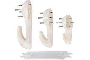 NORTHERN BROTHERS Picture Hooks (60 PCS) Picture Hanging Kit Assorted Picture Hanging Hooks Non-Trace Hard Wall Hanger Hook White Picture Hanger Set