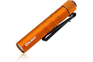 OLIGHT I3T 2 EOS LED Linterna Llavero,Mini Linterna,Antorcha Pequeña Luz Portátil de Alta Potencia,200 Lúmenes,con 2 Modos de Luz,Batería AAA Alkaline Incluida (Naranja)