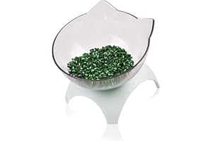 RTRH Durable Cat Bowl for Food and Water l 15° Tilt Pet Bowl with Removable Base Designed with Food Grade Quality l Anti Vomiting and Anti Vomiting Dog Bowls for Small Medium Dogs Cats Rabbits and Hamster