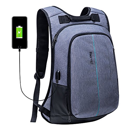 Preisvergleich Produktbild Tagesrucksack FREETOO Campus Laptop Rucksack gepolsterter Daypack für Herren Studenten und Jungen auf Campus Schule Berufsverkehr und Reise anwenden