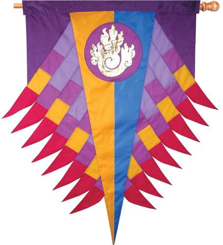 Preisvergleich Produktbild Premier Kites 53213 Progressive Hängendes Banner, Flame, Violett