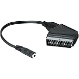Hama Audio Scart Adapter auf 3,5 mm Klinken-Kupplung (mit TV-Lautsprecherfunktion, Scart-Stecker ohne Raumtonabschaltung des