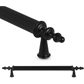 Badem10 Ovacık &Ccedil;ekmece Dolap Kapak Kulpu Kulbu 160 mm Mat Siyah Metal Kulp (10 ADET)