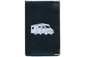 Syl'la Porte Carte Grise et Papier Voiture en Simili pour Femme ou Homme Noir (Camping Car)