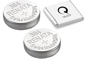 Bundle of 2 x Renata 394 Watch Battery 1.55v SR936SW + Quzo Belgian Chocolate - Official Renata Watch Batteries