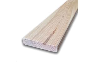 SUNWOOD Listello in legno di pino da 240 cm, sezione 8,5x2,2 cm, piallato e smussato, per bricolage, rivestimenti, fioriere, porte