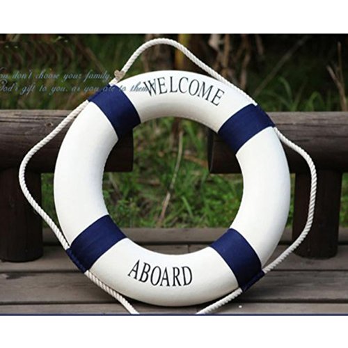 Estone Deko-Rettungsring, zum Aufhängen an der Wand, blau, 45cm/17.5''