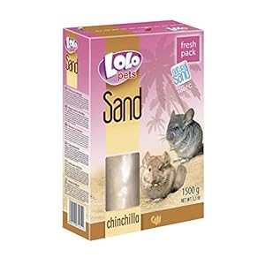 Lolo LO71051 Lecho Sanitario, Arena para Chinchillas – 2 x 1500g (Total: 3 kg)
