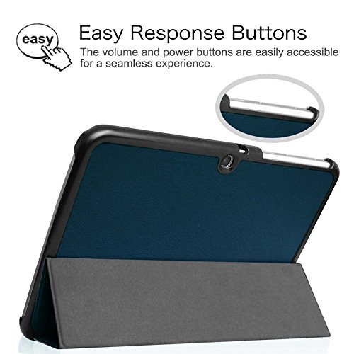 Fintie Samsung Galaxy Tab 4 10.1 Hülle Case – Ultra Schlank Superleicht Ständer Smart Shell Cover Schutzhülle Etui Tasche mit Auto Schlaf / Wach Funktion für Samsung Galaxy Tab 4 10.1 SM-T530 SM-T535 (nicht geeignet für Samsung Galaxy Tab 3 10.1), Marineblau - 7