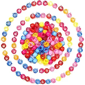 Brandzone CLAW CLIPS Mini Plastic Vibrant Multicolour Spherical Beads/ Hair Clips/ Pins/ Tic Tacs/ Rainbow/ Candy Colour Cute Hair Braids Maker Beads for Kids/ Girls (Pack of 50)