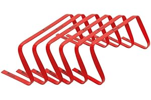 Precision Tr597 Präzisions-Hürden-Set, flach, 6 Stück, rot, 23 cm