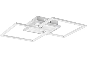 RL LIVE YOUR LIGHT Reality Leuchten LED Deckenleuchte Venida R62793431, Metall Weiß matt, inkl. 25 Watt LED, Switch Dimmer