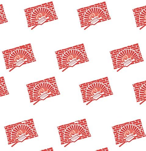 RestaurantWraps.com Waxed Sheets, Basket Liner and Food Wrap, 12" x 12", Brick Oven Print (3 Packs of 1000 Sheets)