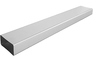 La Ventilazione CT126AC Tuyau d'aération canalisée rectangulaire en PVC, chromé satiné, 120 x 60 mm