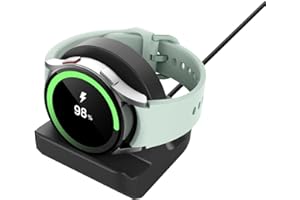 MoKo 1 Pack Charger Stand Compatible with Samsung Galaxy 8 7 6 5 40mm 44mm/8 Classic 46mm/Ultra 47mm/6 Classic 43mm 47mm/5 Pro, Silicone Charging Stand Dock Station Holder with Non-slip Base, Black