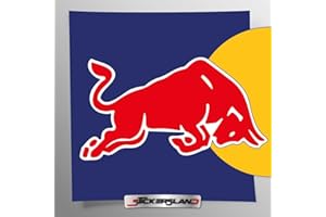 Stickersland® - Kit de adhesivos compatibles con casco Red Bull Patrocinador | Vinilo adhesivo fácil aplicación impresión UV | Stickersland® (Bordino Azul)
