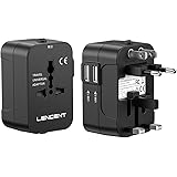 LENCENT Reiseadapter Weltreise Reisestecker für 150+ Länder, Weltweit Universaler Adapter, UK England/USA/EU Deutschland/AUS 