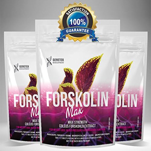 FORSKOLIN 1500mg x60 Capsules - Coleus Forskohlii Extract Weight Loss Fat Burner