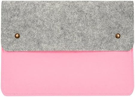 Tping Shockproof 15-15.4 Inch Macbook Pro & Macbook Pro Retina Felt Sleeve Case, Multi-Function Carring Protective Bag Cover Pouch Envelope Case for Macbook Pro & Macbook Pro Retina Laptop Notebook Ultrabook, Pink