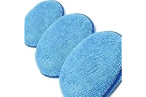 3 x Microfibre Polish Applicator Pad Kent Car Care Clean Valeting (Blue) Q9257