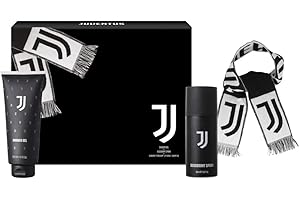 JUVENTUS | Geschenkbox für Herren, Deodorant 150 ml + Duschschaum 200 ml + Schal