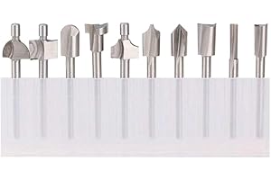 Bestgle 10 Pcs Brocas Forstner Set Broca Fresadora Madera Brocas Set de Acero al Tungsteno Titanium Recubierto Corte Agujero en Carpintería para Madera