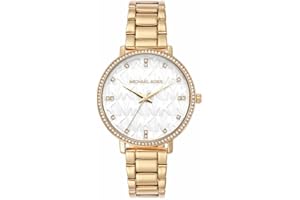 Michael Kors Damen Pyper Uhr, Quarzwerk mit DREI Zeigern, mit Edelstahl- oder Legierungsarmband