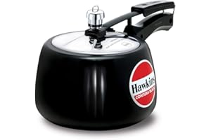 Hawkins Contura Hard Anodised Aluminium Pressure Cooker, 3 Litres, Black