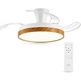 DUPI Ceiling Fan with Power Air LED Light | Silent DC Motor | Summer and Winter Function | 6 Speeds | Programmable | Retracta