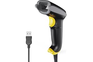 TEEMI QR Barcode Scanner USB Wired + Virtual COM Port Portable Automatic 1D 2D Bar Codes Imager Screen Scan for PC POS Mac OS
