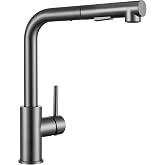 Sofetiy Kitchen Tap Extendable Anthracite, Kitchen Tap With Shower | Kitchen Sink Tap with 2 Spray Modes and Rotate to 360&deg;,