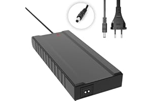 MOUDENSKAY Caricatore per Scooter Elettrico, 42 V, 4 A, per batterie da 36 V, DC 5,5 mm x 2,1 mm, Spina Rotonda E, Cavo di Ricarica Li-Pol, per e-Bike, Scooter, Scooter, Bici elettrica