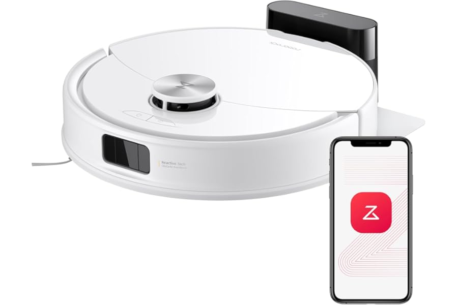 roborock Q10 S5 Robot Vacuum Cleaner, 10,000Pa, Lifting Cloth, VibraRise 2.0 Cleaning (3000 times/min), Anti-Tangle, Obstacle Avoidance, Carpet Strategies, APP Control, White